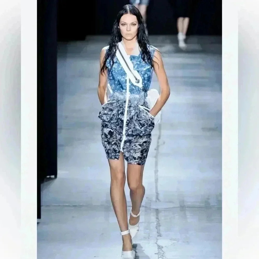 Alexander Wang Spring 2012 Ready Wear Runway Symmetrical Print Mini Dress Size 6 - Picture 16 of 16